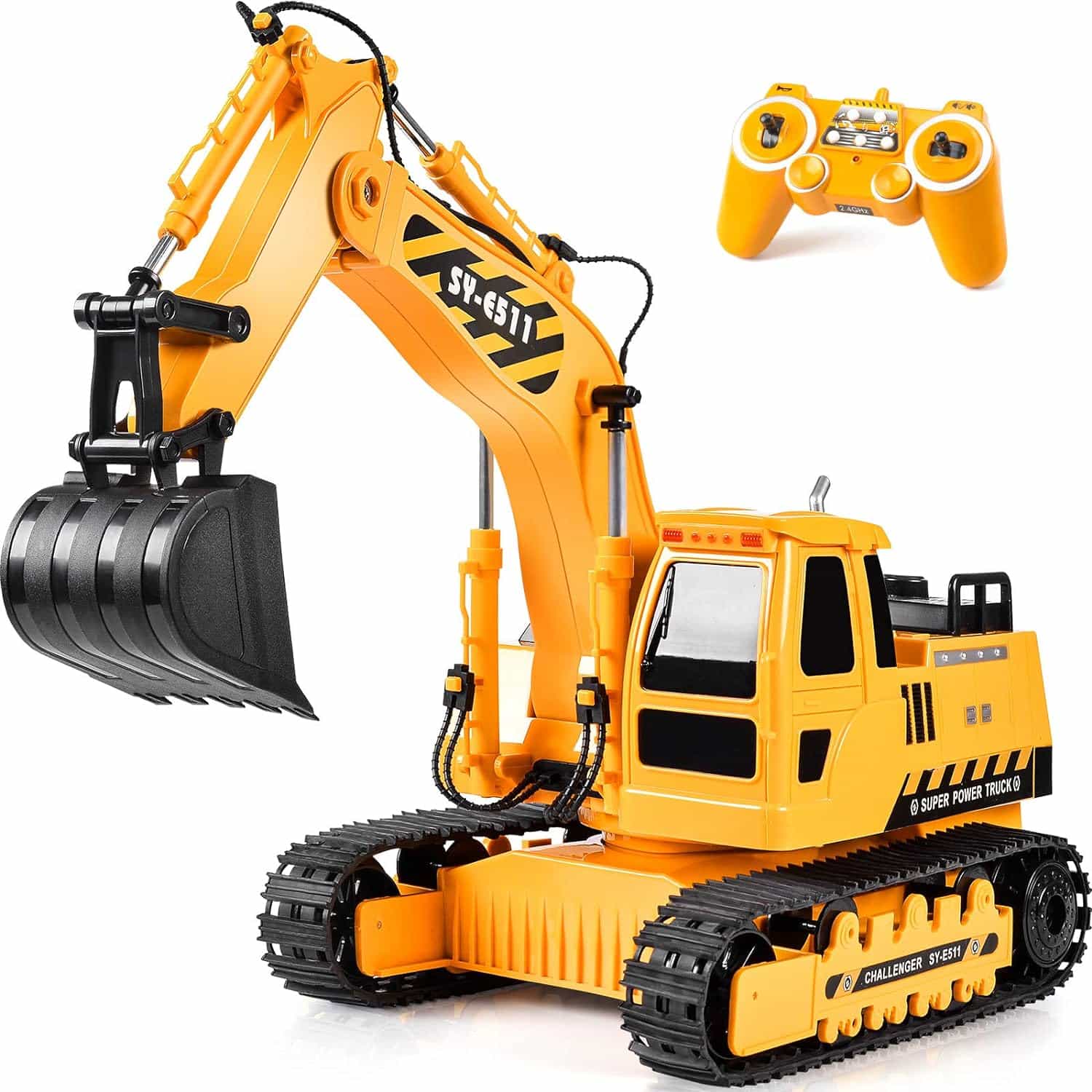 DOUBLE E Excavator Toys for Boys 11 Channel 1:20 Remote Control Excavator Construction Toys Tractor - A Realistic and Fun Review