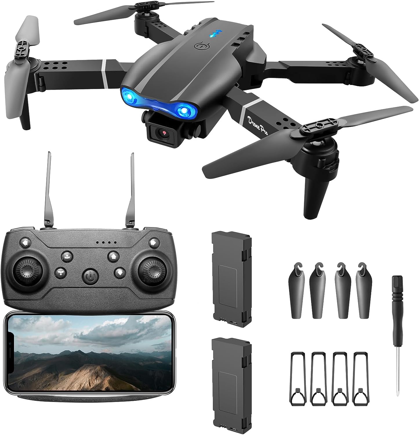 2023 FPV Drone with 4K Dual HD Cameras: The Ultimate RC Quadcopter for Adventure Seekers
