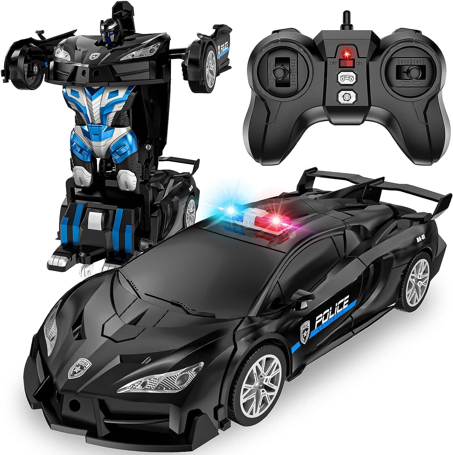 LNNKINE Remote Control Car: A Transforming Police Car Toy for Endless Fun