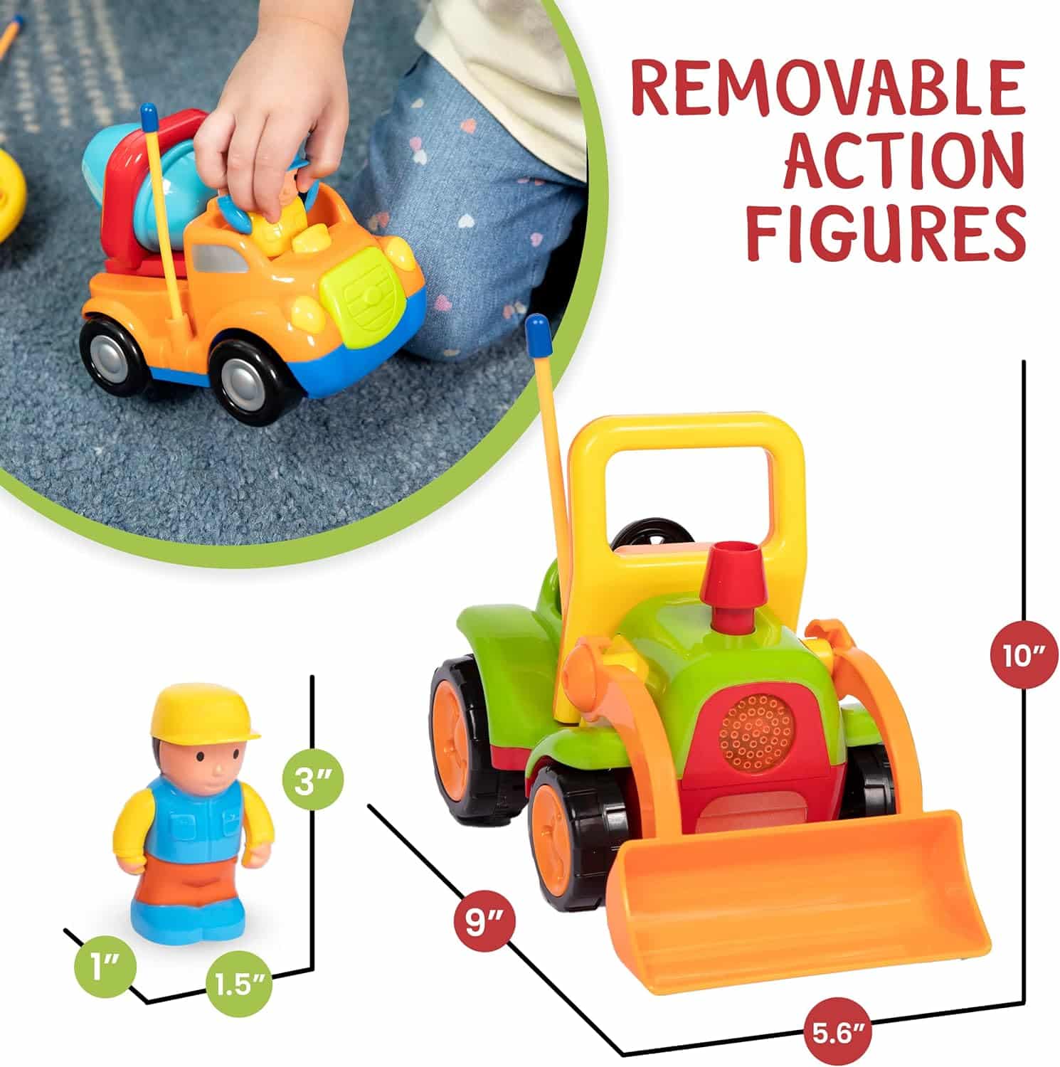 PREXTEX Remote Control Truck for Toddlers - The Perfect Gift for 3-Year-Old Boys