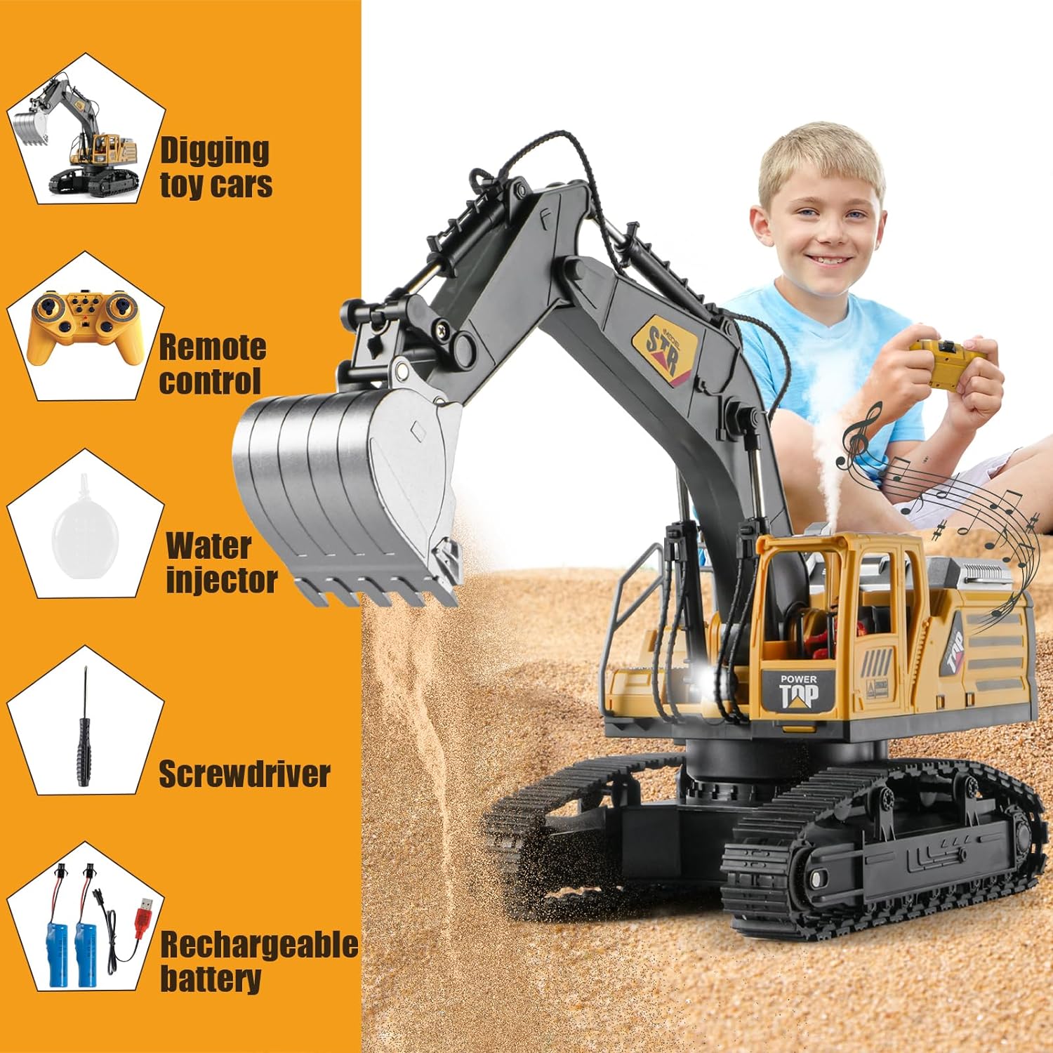 KASQERT Remote Control Excavator Toys for Boys: A Fun and Realistic Construction Experience