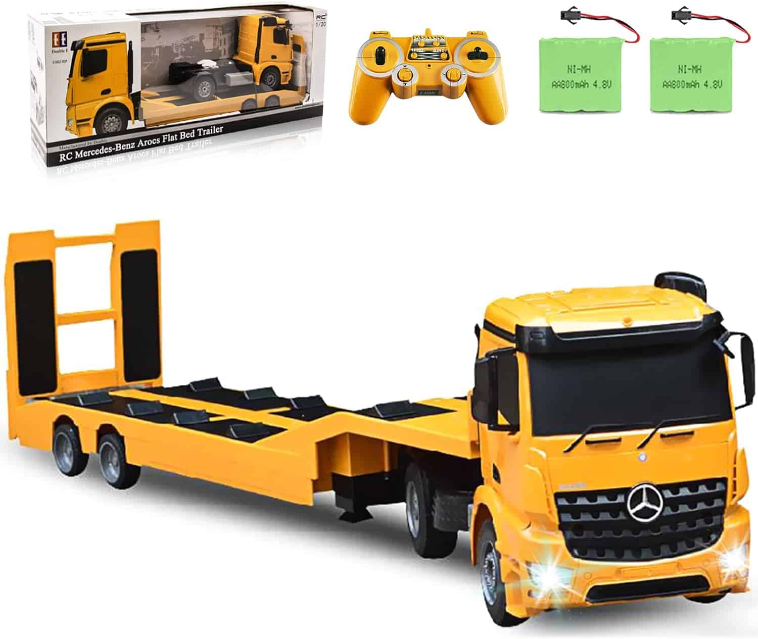 DOUBLE E RC Semi Truck: The Ultimate Benz Licensed RC Truck Excavator Toys Review