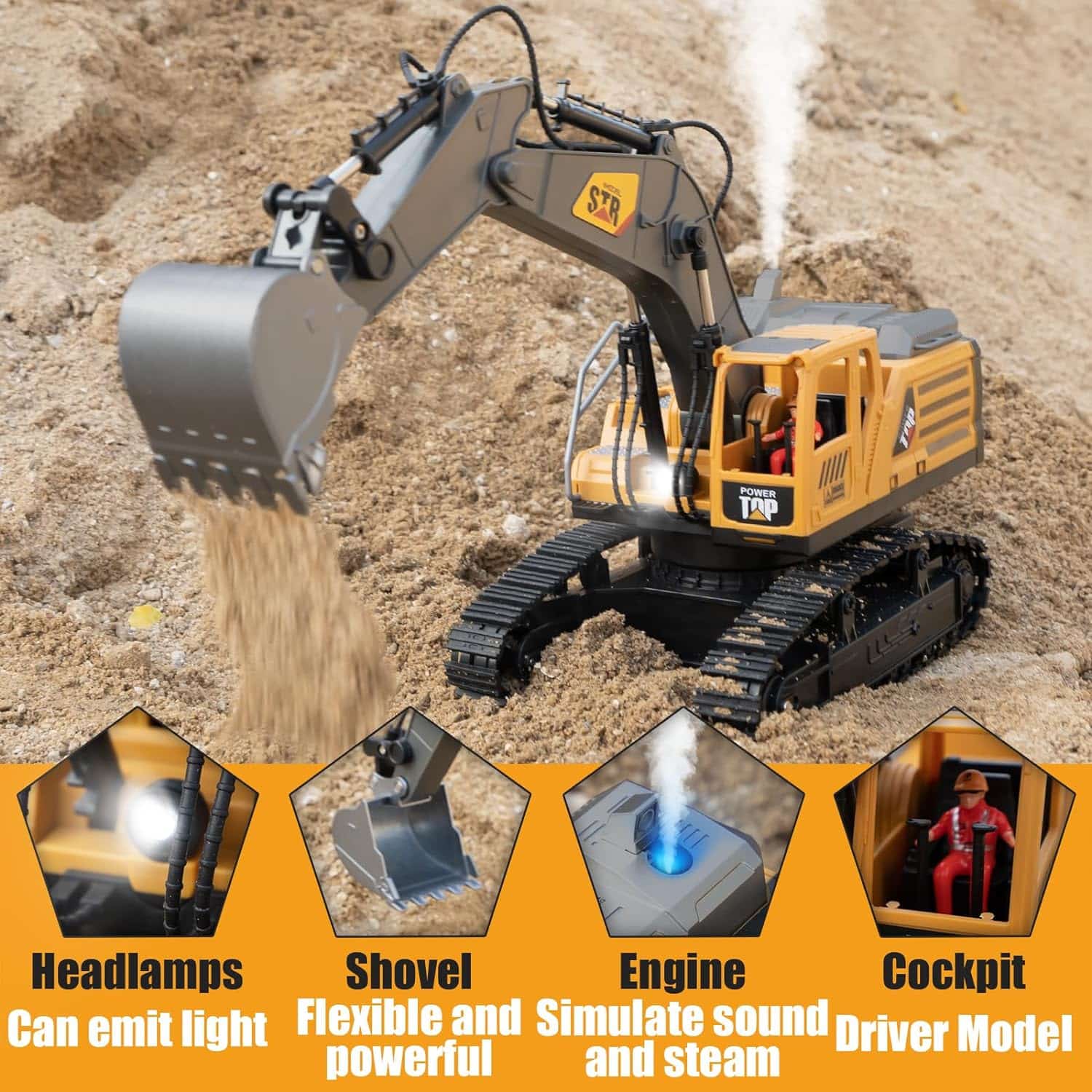KASQERT Remote Control Excavator Toys for Boys: A Fun and Realistic Construction Experience