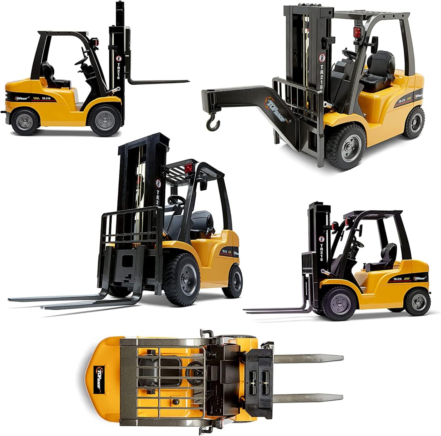 Top Race Jumbo Remote Control Forklift TR-216: A Powerful and Realistic RC Construction Toy