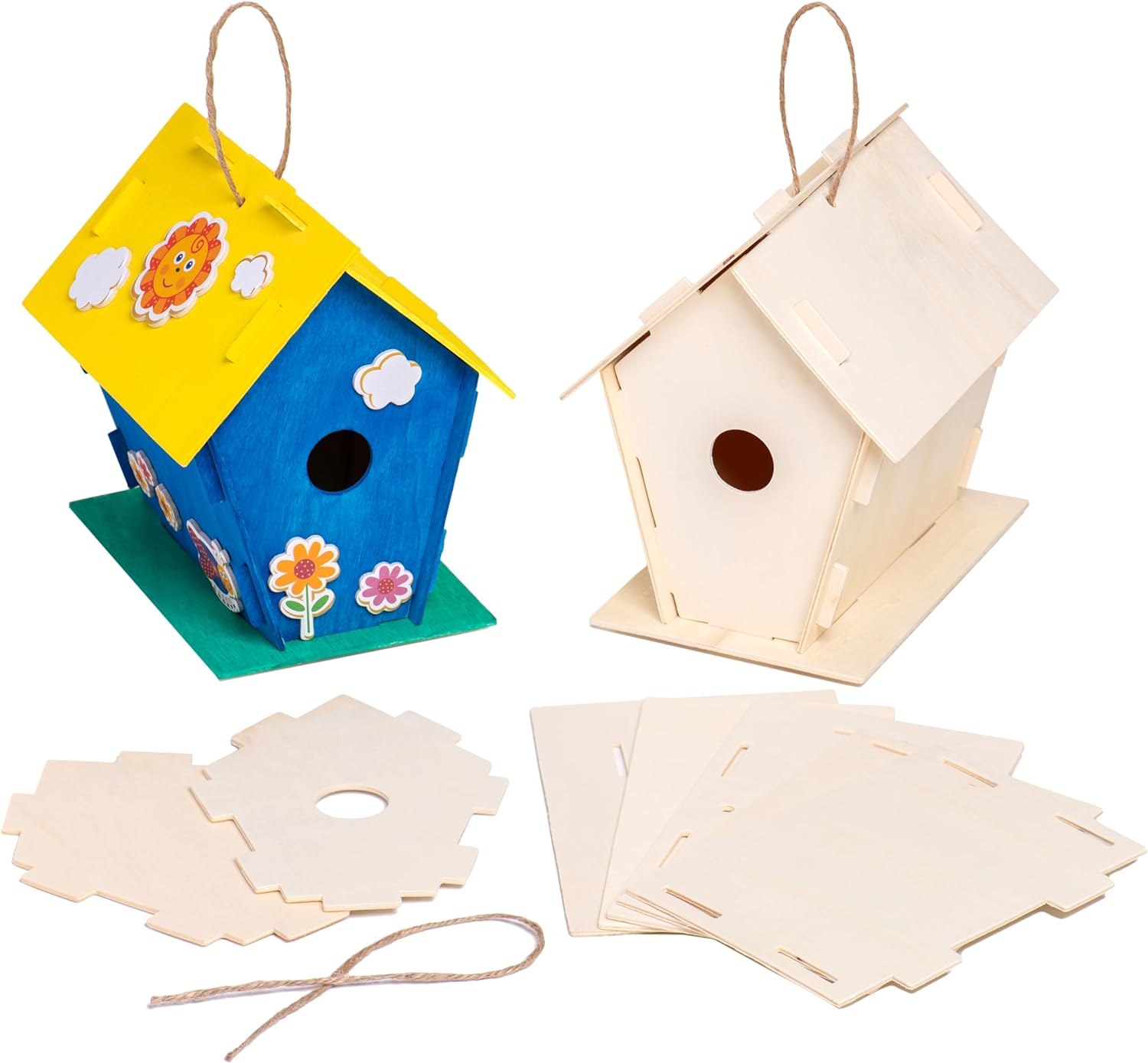 Neliblu 12 DIY Wooden Birdhouses – A Fun and Educational Craft Set for Kids and Adults